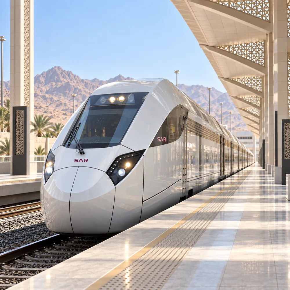 Harameyn yüksek hızlı treni istasyonda